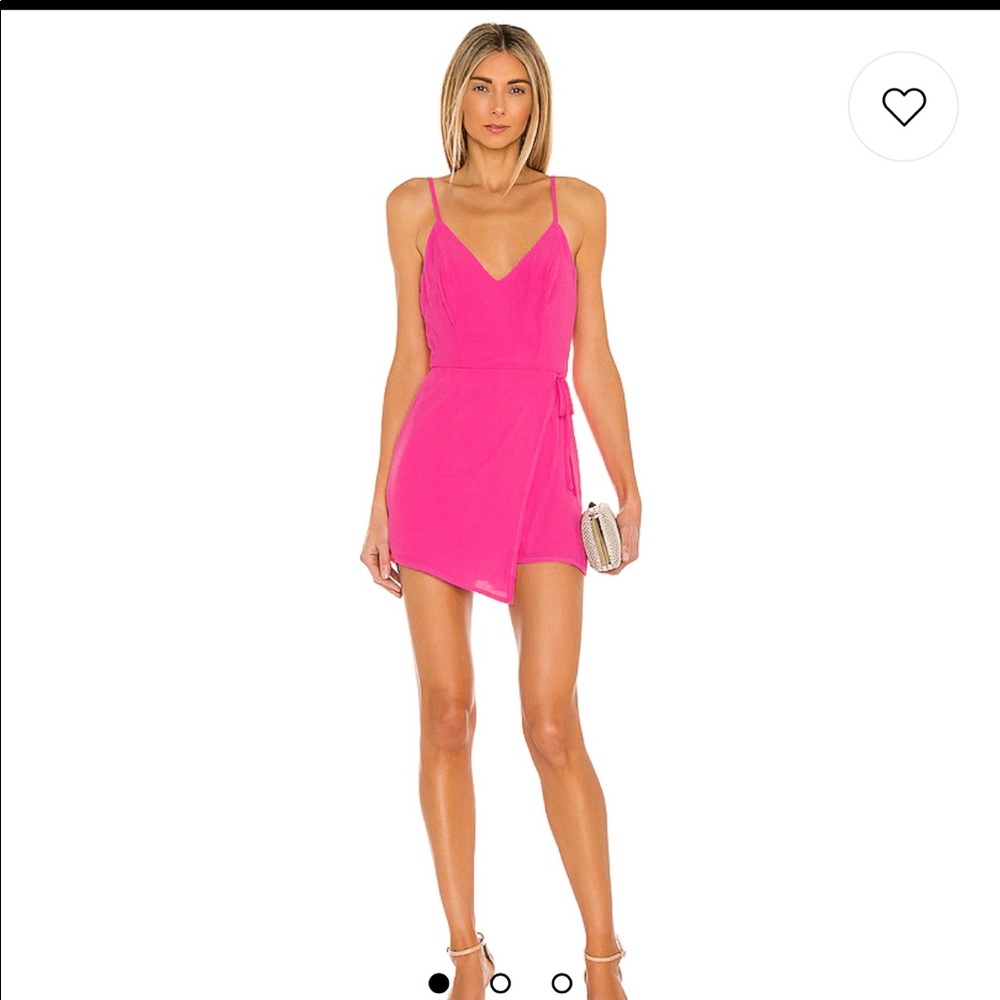 Superdown Karen wrap pink romper